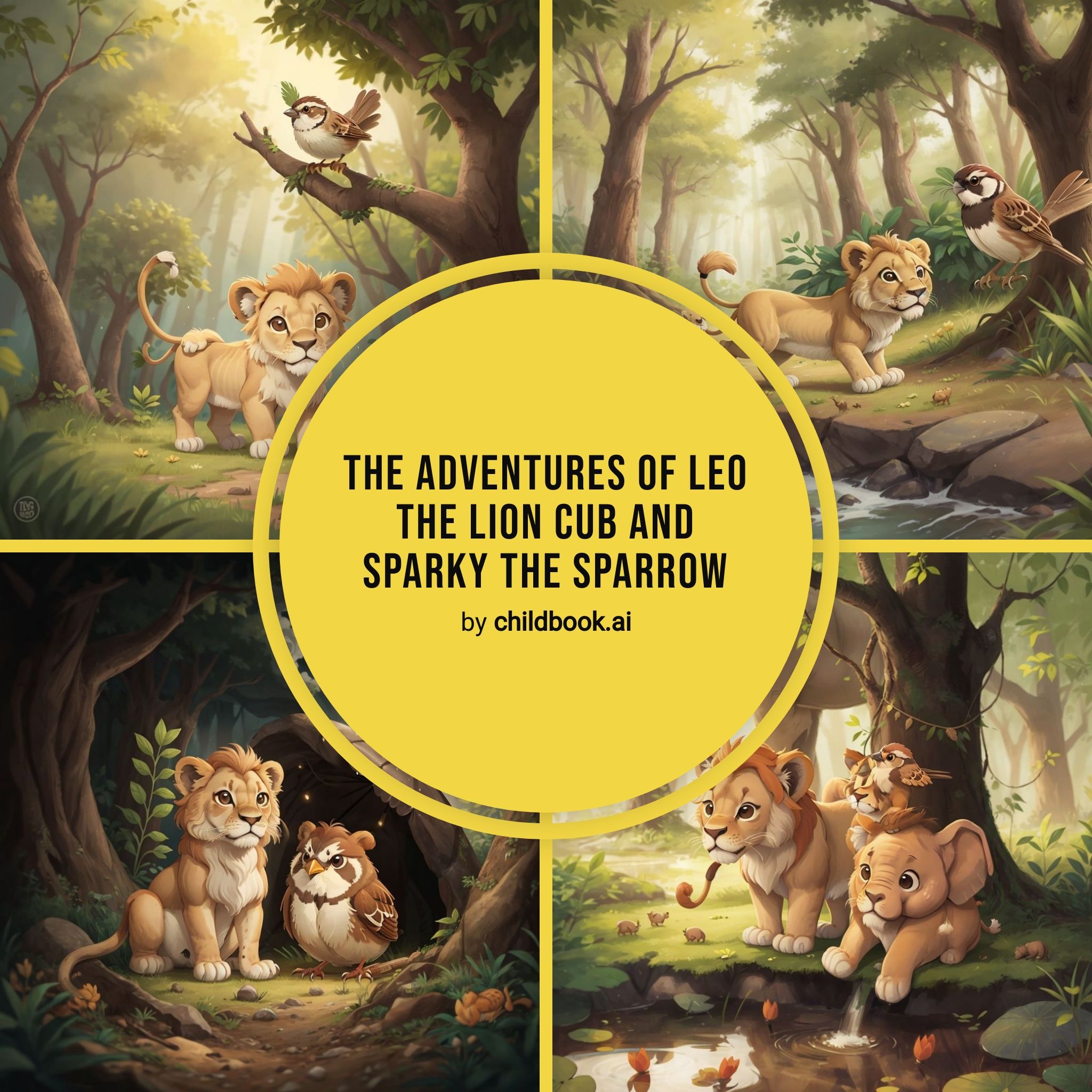 Childbook.ai - The Adventures of Leo the Lion Cub and Sparky the Sparrow