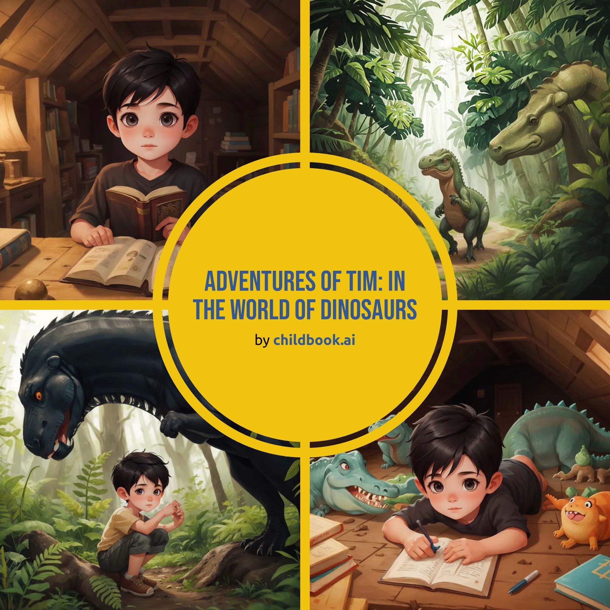 Childbook.ai - Adventures of Tim: In the World of Dinosaurs