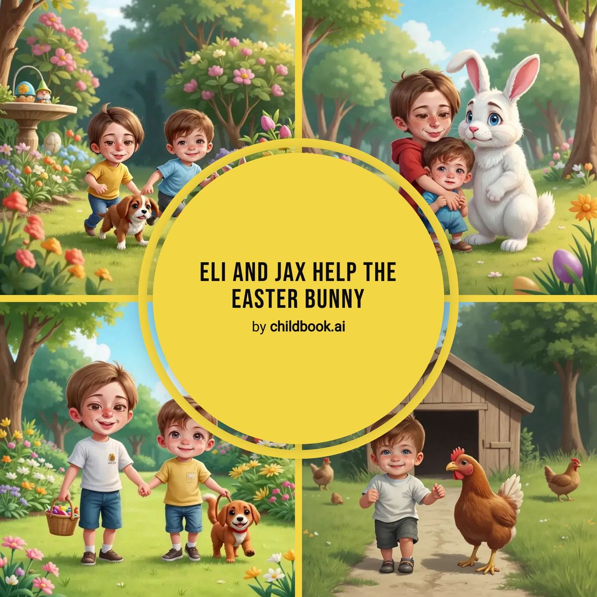 Eli and Jax Help the Easter Bunny