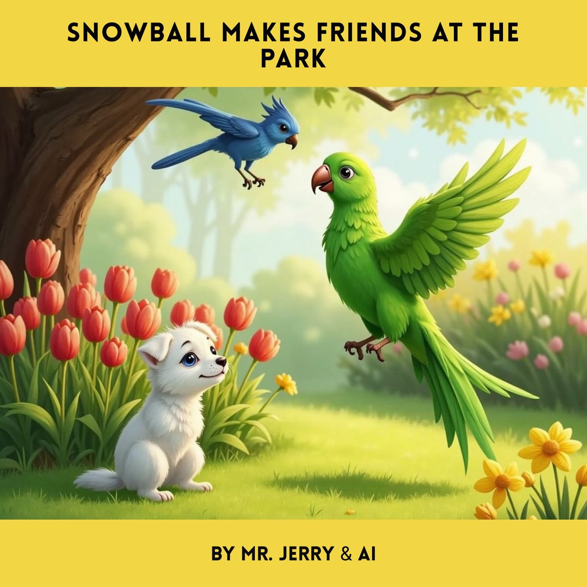 Snowball Makes Friends at the Park