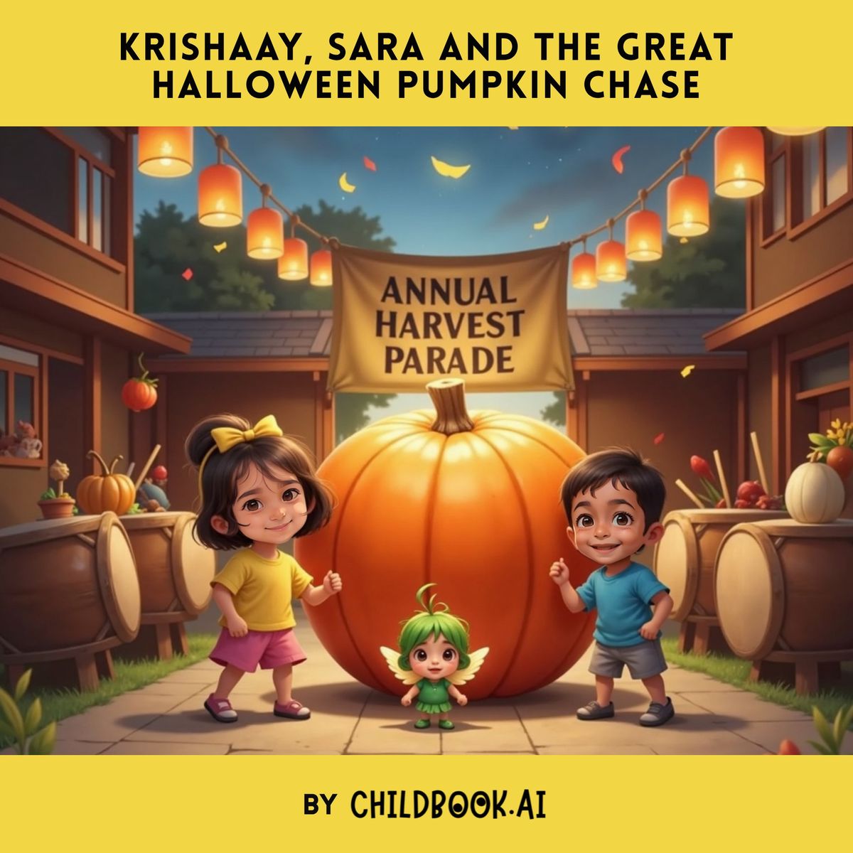 Krishaay, Sara and the great Halloween Pumpkin chase 