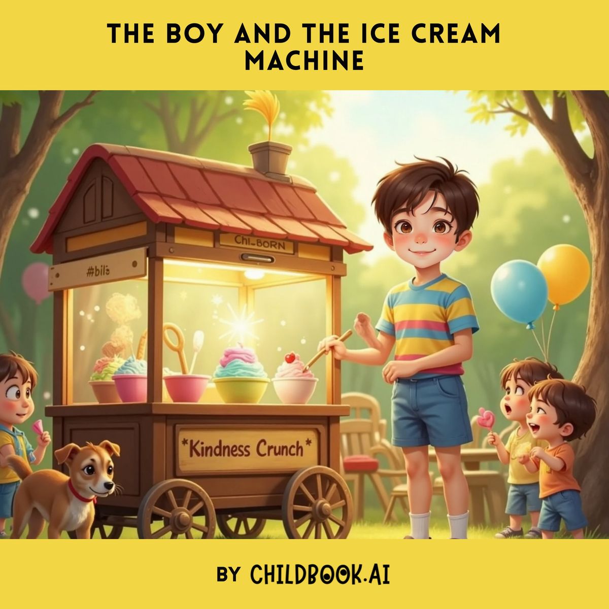 The boy and the ice cream machine