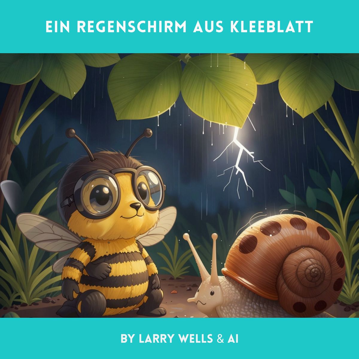 Ein Regenschirm aus Kleeblatt