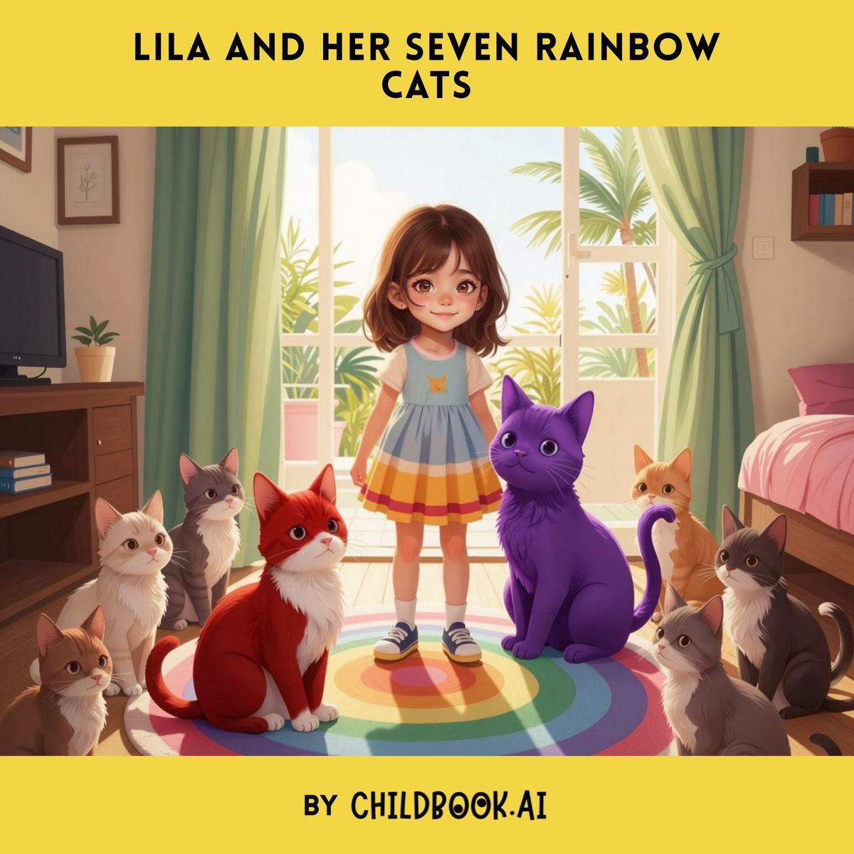 Lila and Her Seven Rainbow Cats