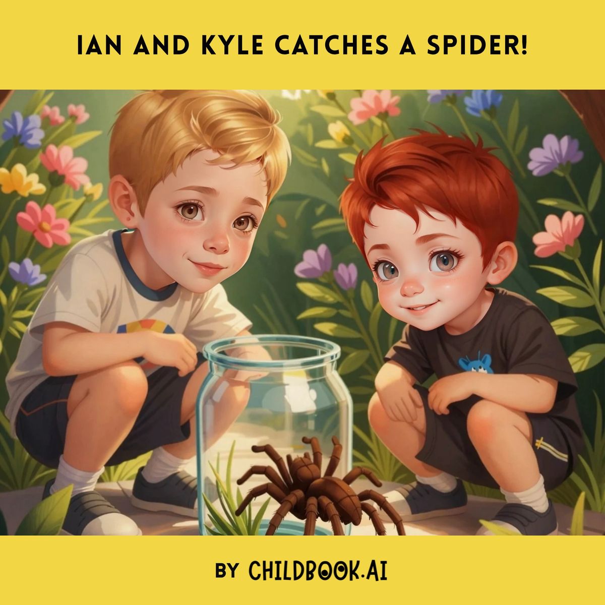 Ian and Kyle catches a spider!