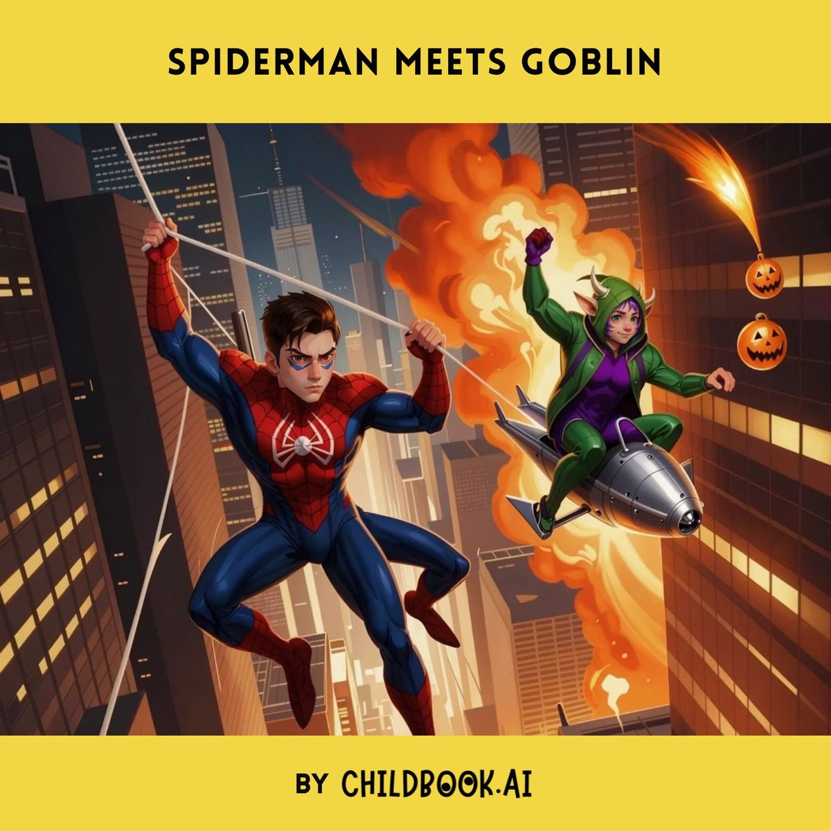 spiderman meets goblin