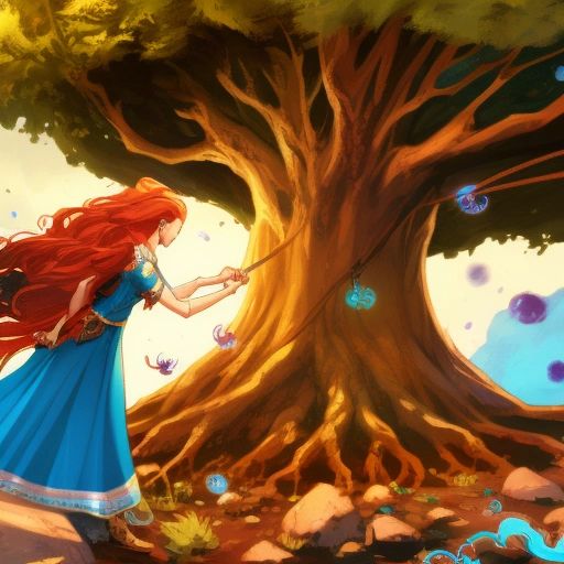 Little Jennifer making a wish with the Tree of Life.