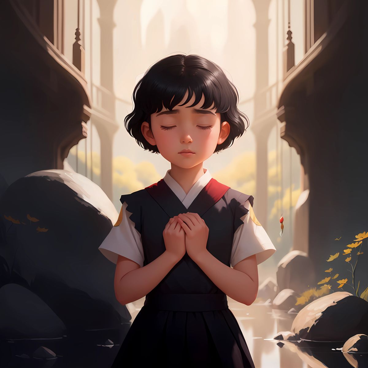 Elyann embracing forgiveness, letting go of anger and resentment, and finding inner peace.