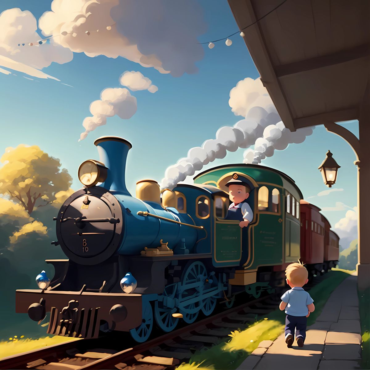 Teddy bidding farewell to his friends