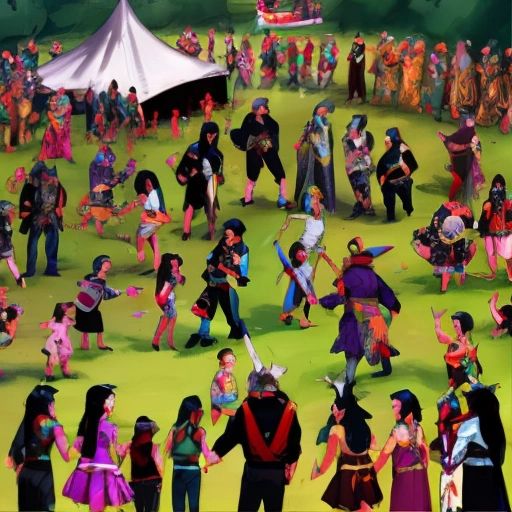 A modern-day Cherokee powwow, with dancers in traditional dress and a large crowd gathered to celebrate their heritage and culture.