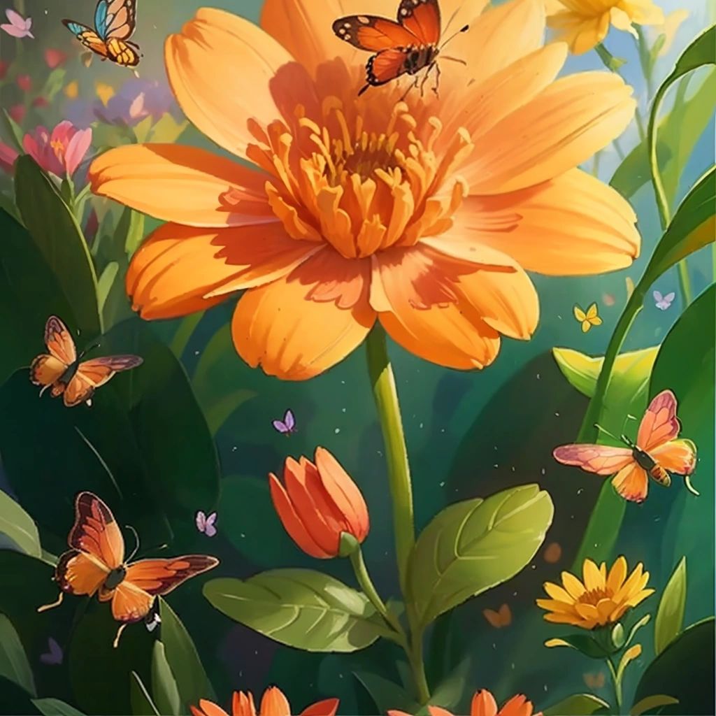 The little flower spreading joy and happiness to all the creatures around it, fulfilling its purpose in the garden.