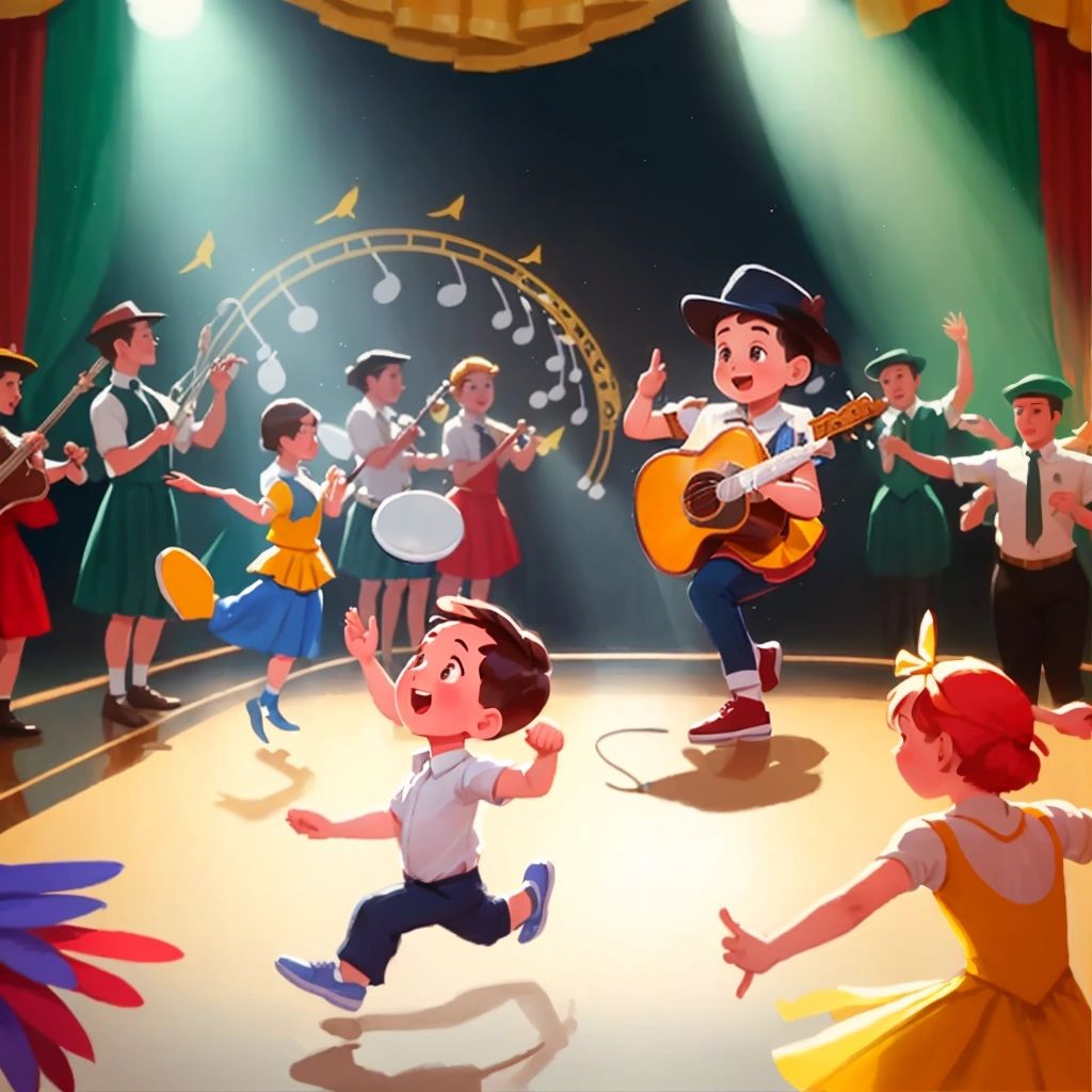 Kuku stealing the show with his tap dancing at a talent show