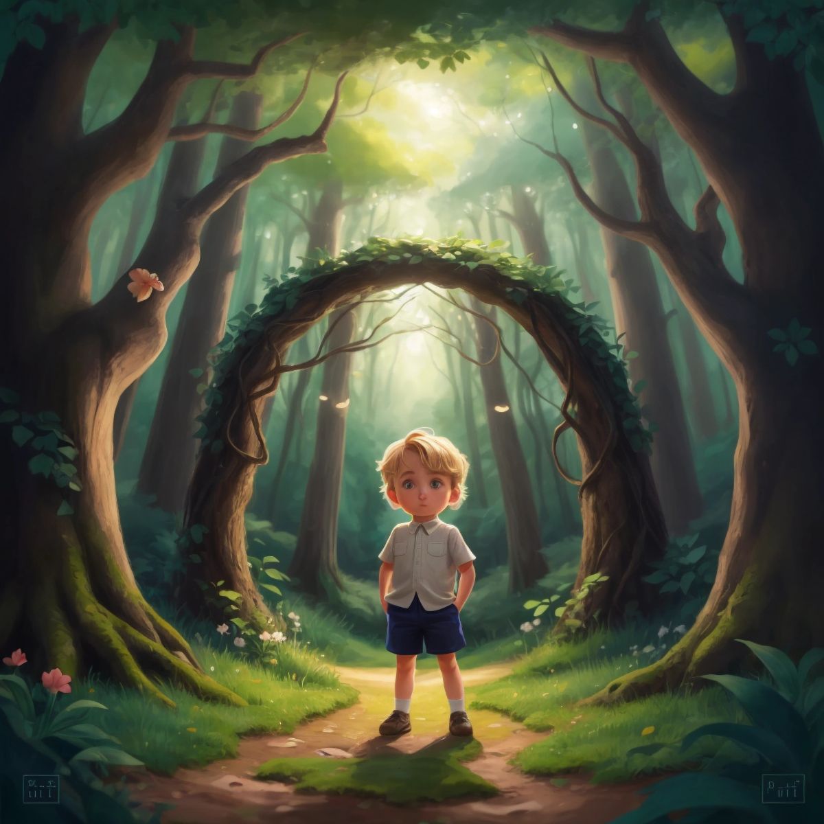 Charlie standing in front of a magical portal