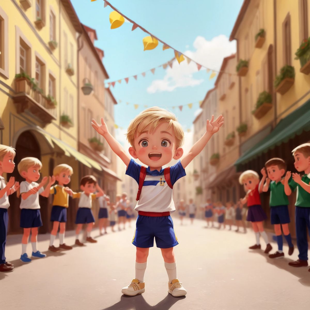 سراج is shown returning to his city, with people cheering and celebrating his return