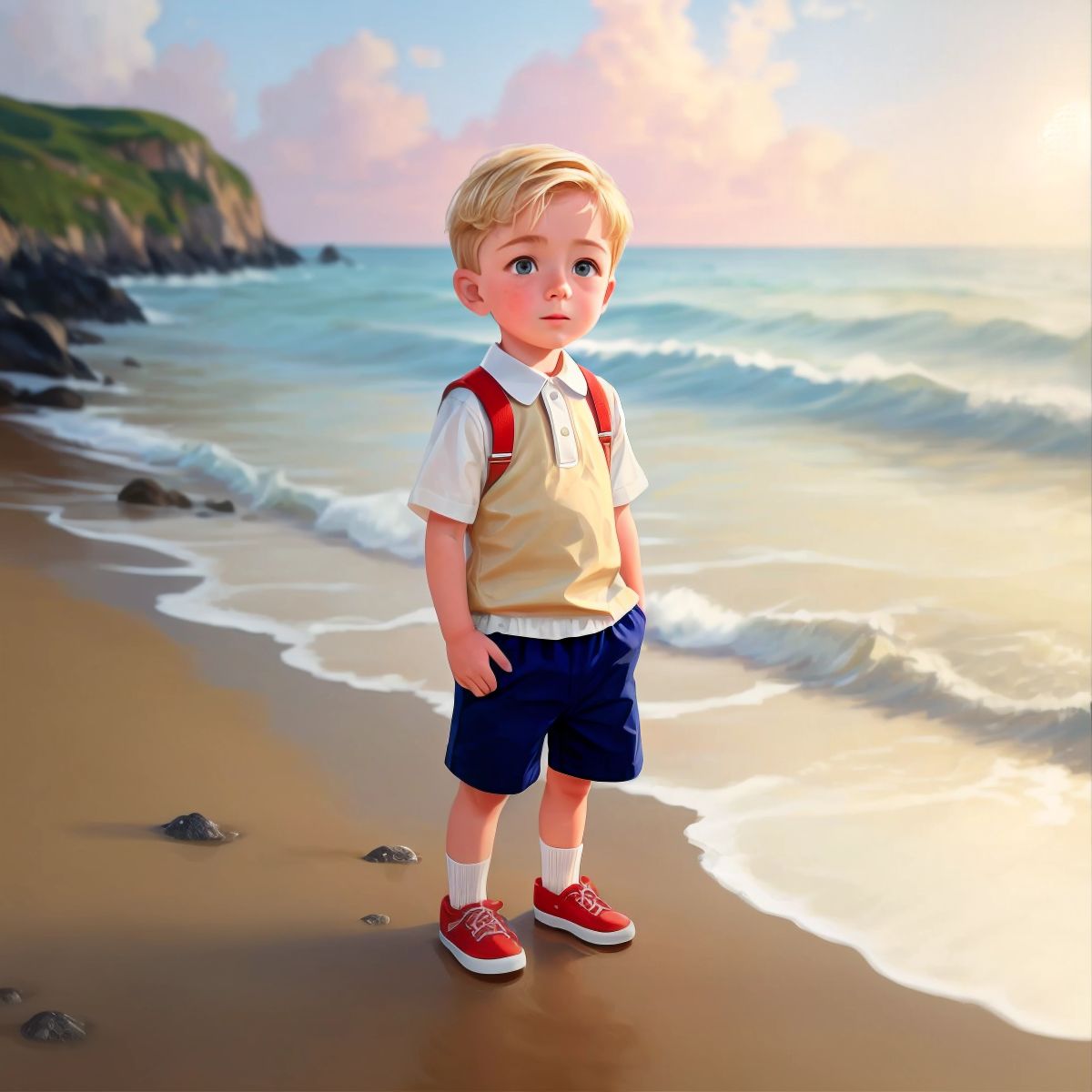 سراج is standing on the sea