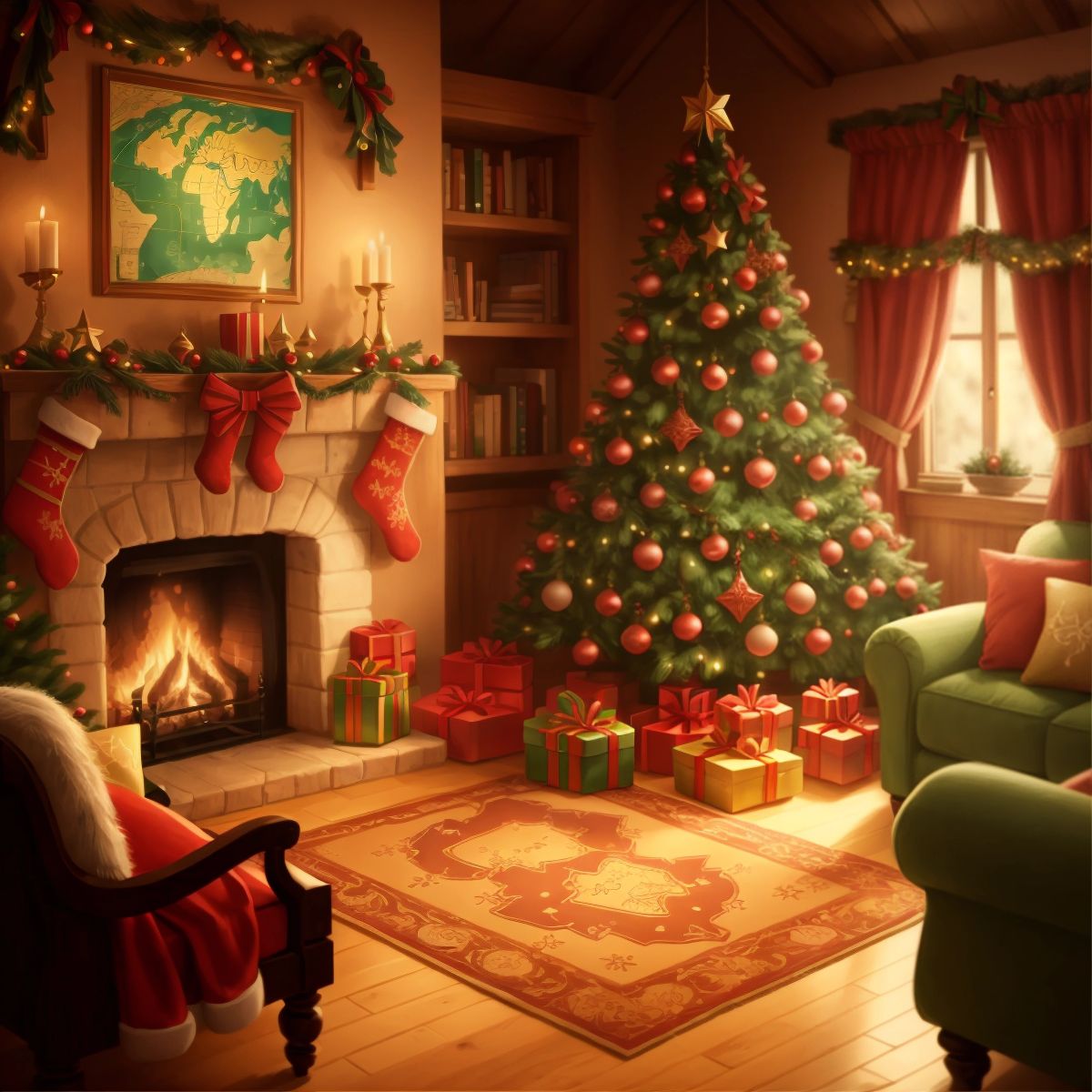 A magical map under a Christmas tree