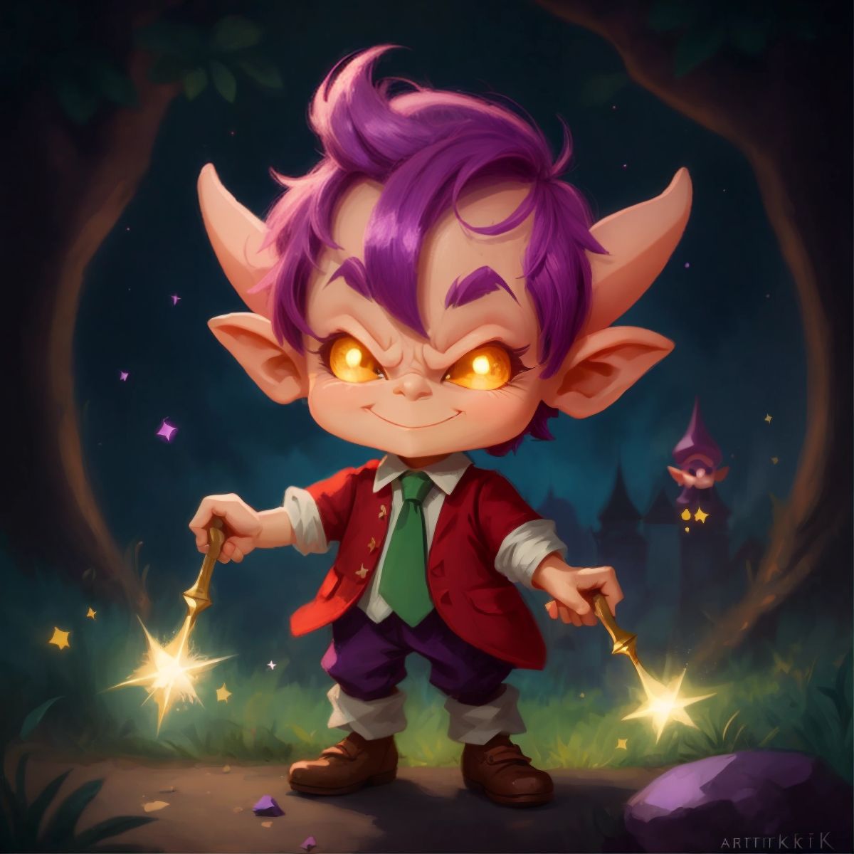 A mischievous imp named Sparkle