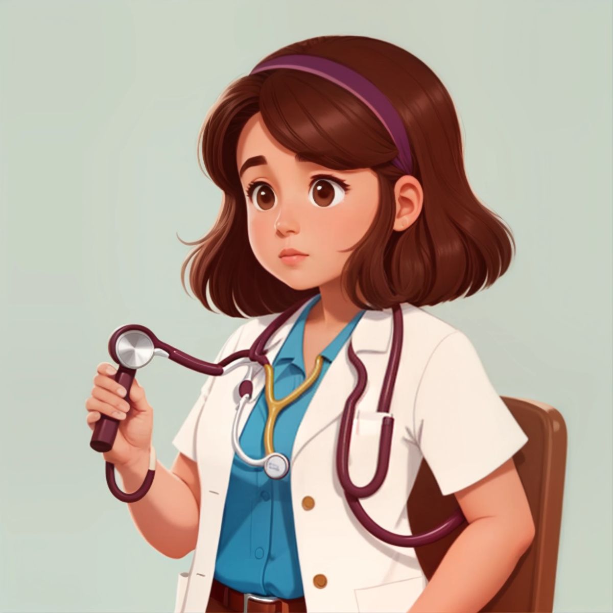 Dr. Sky with a stethoscope