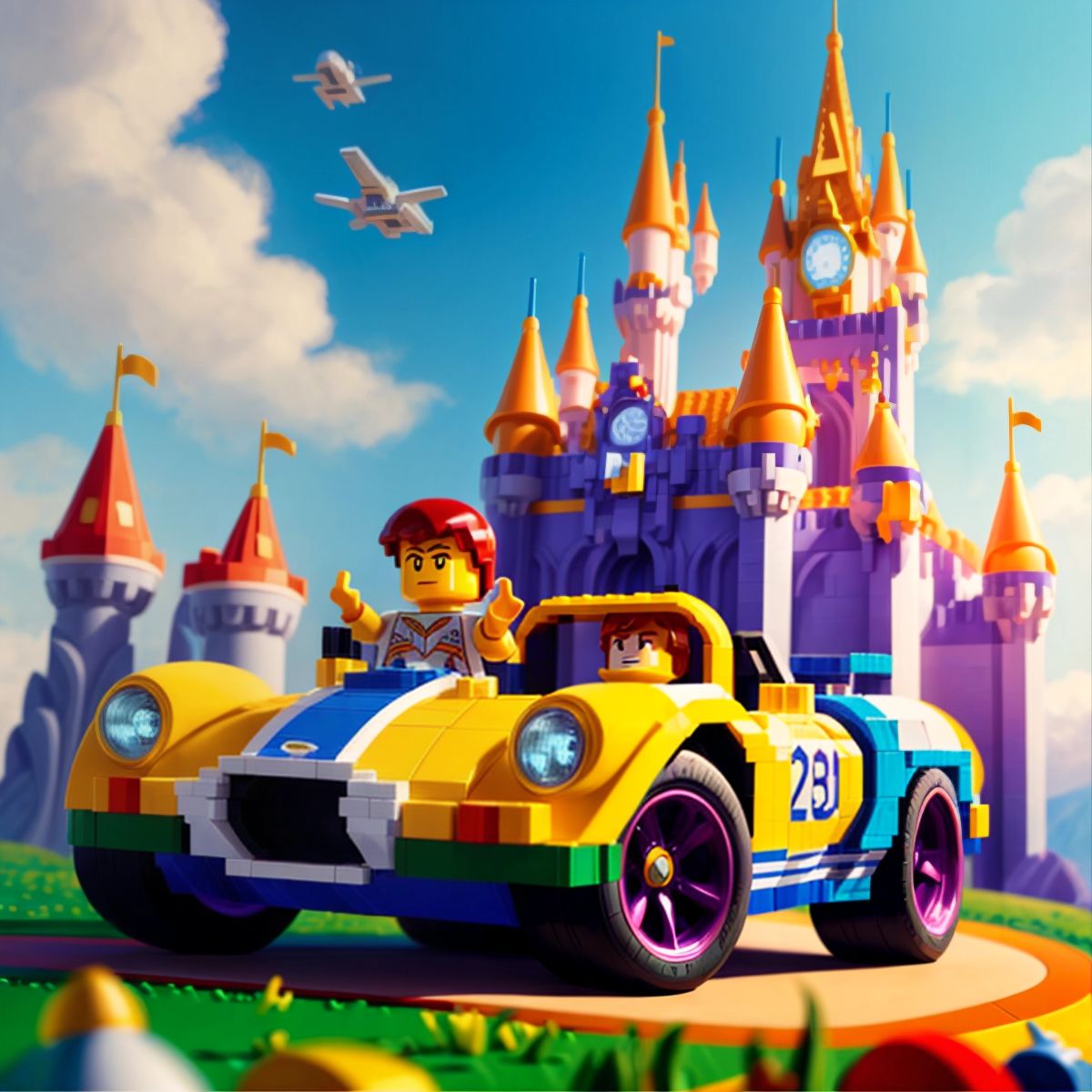 Spaceships, race cars, and a magical kingdom made of LEGO