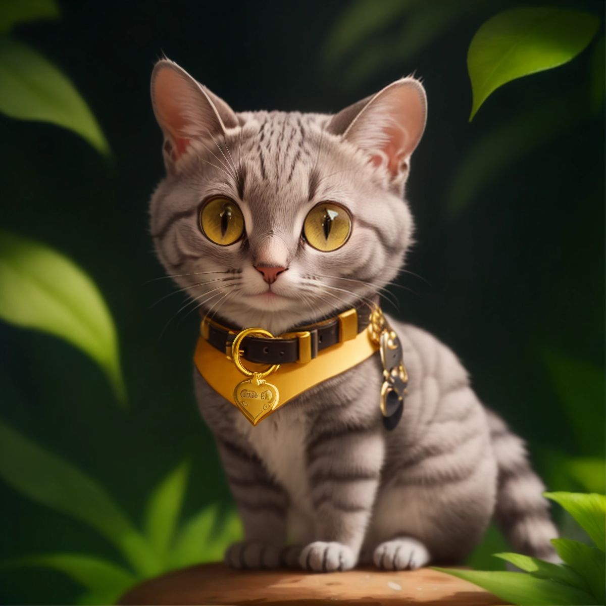 Sprite wearing a special collar with a golden tag that reads 'Hero Sprite'