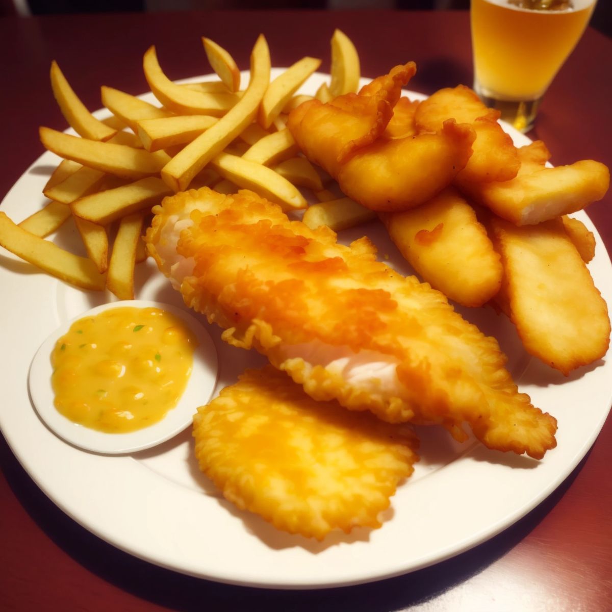 Fish and chips, a traditional English dish