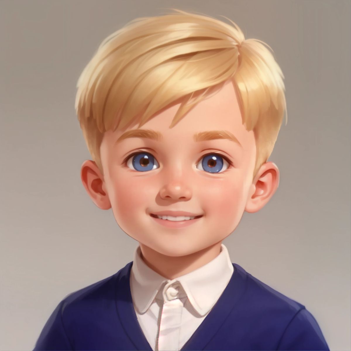 Logan with a determined smile on his face