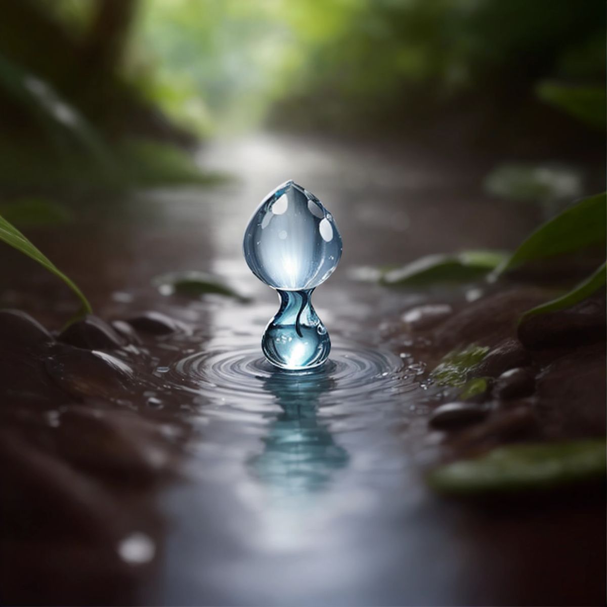 Little Water Drop pushing forward on its path