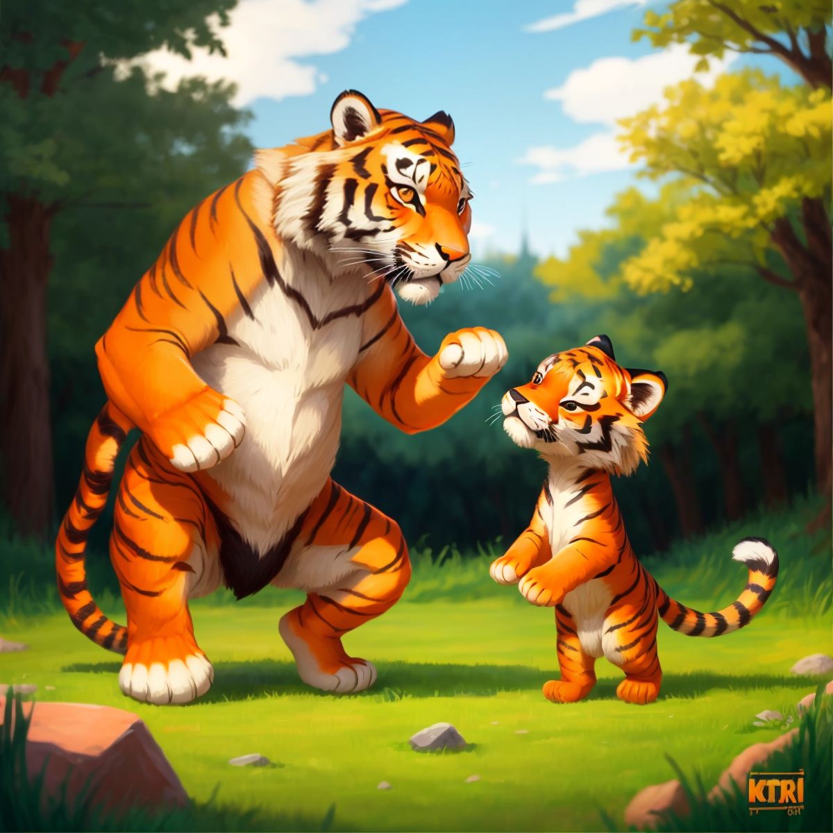 Childbook.ai - The story of the Fox who Acts Like a Tiger