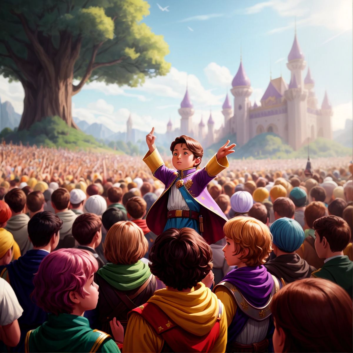 People of the prince's planet celebrating his return