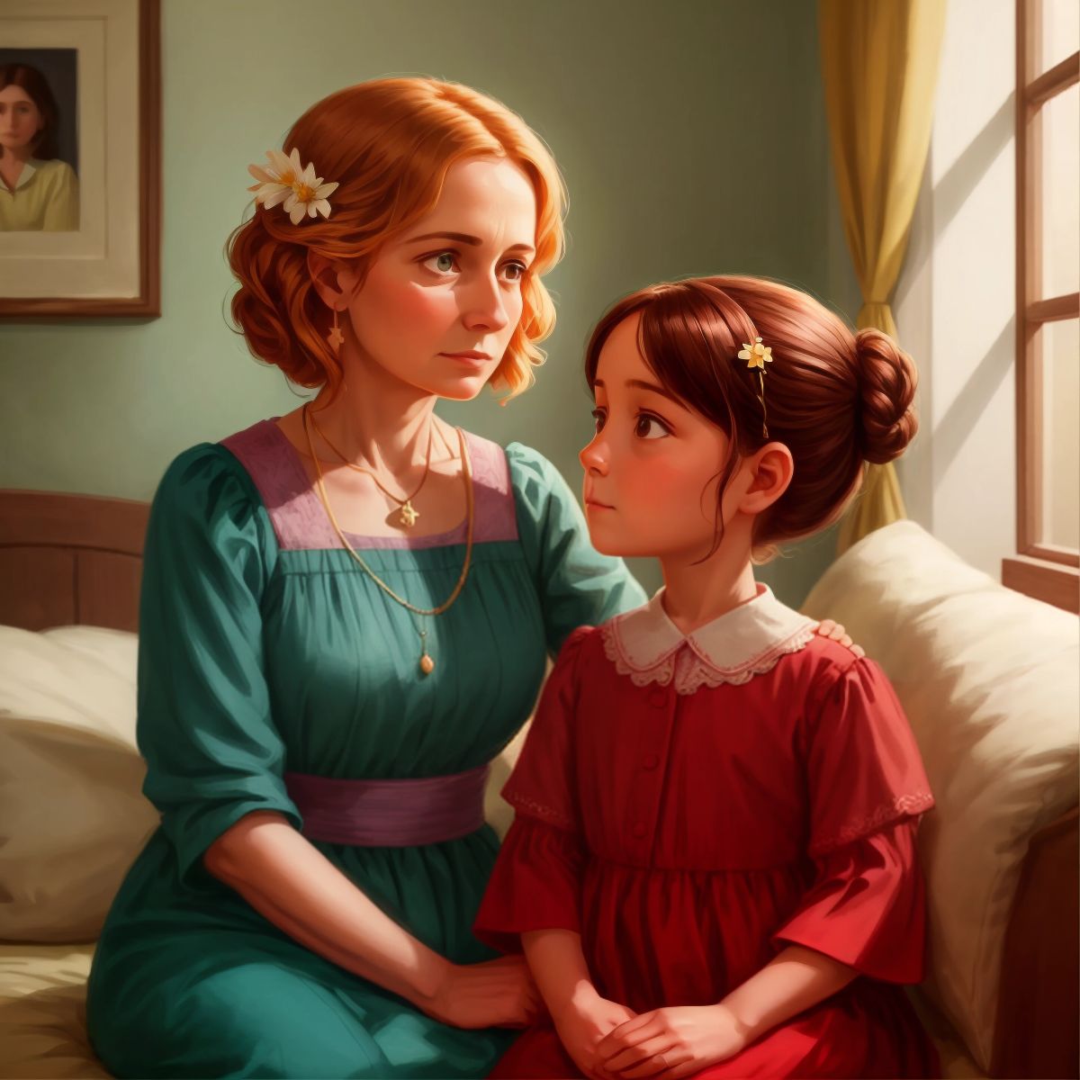 Zeinab's mother looking at her with admiration