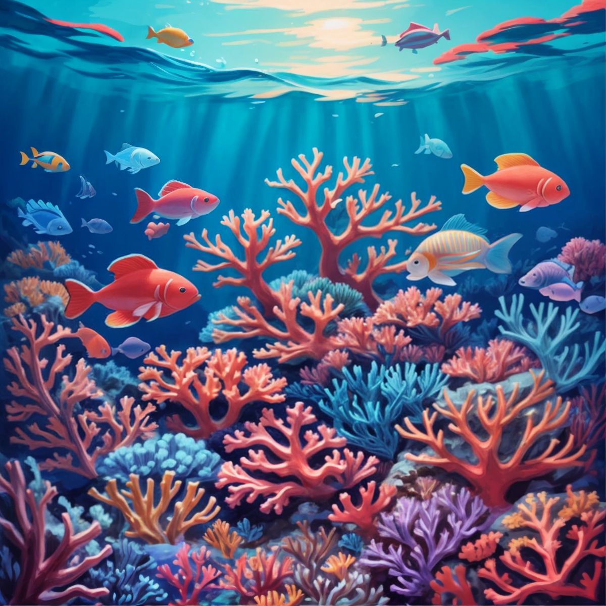 A colorful coral reef