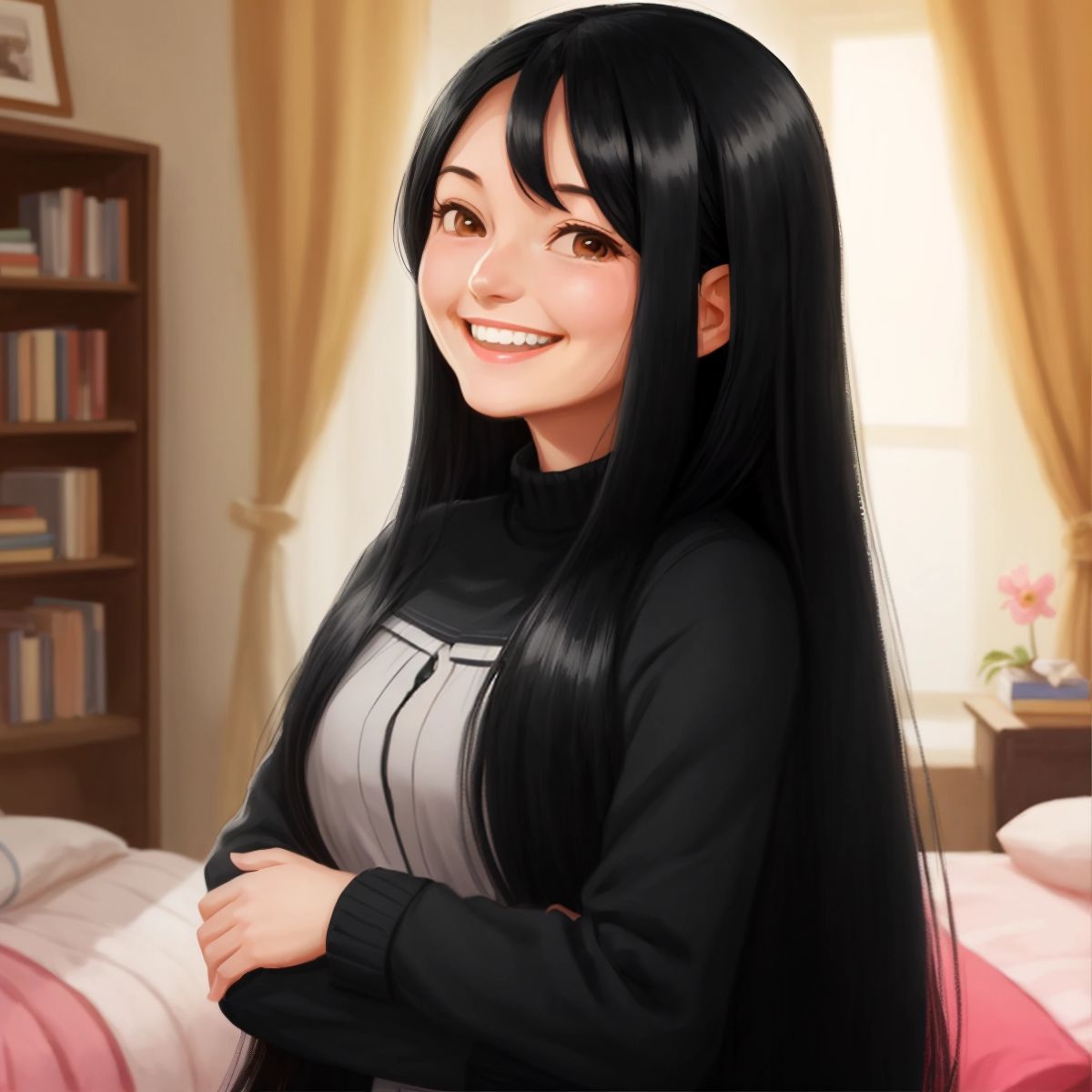 Hua Hua's mother with a warm smile
