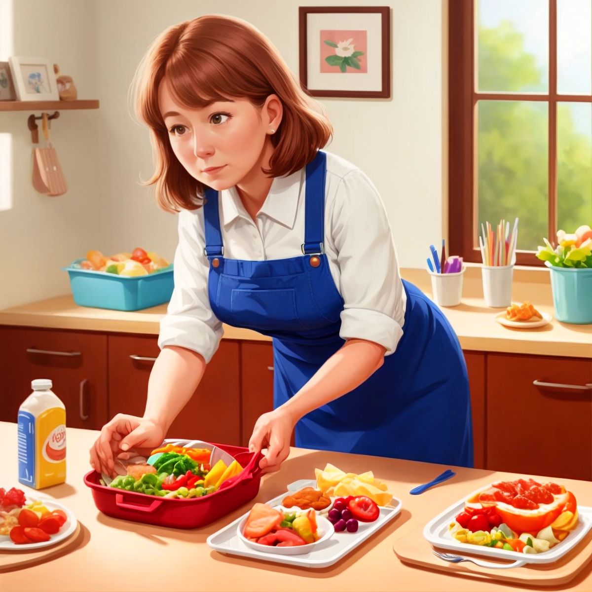 Lilly's mom packing a delicious lunch