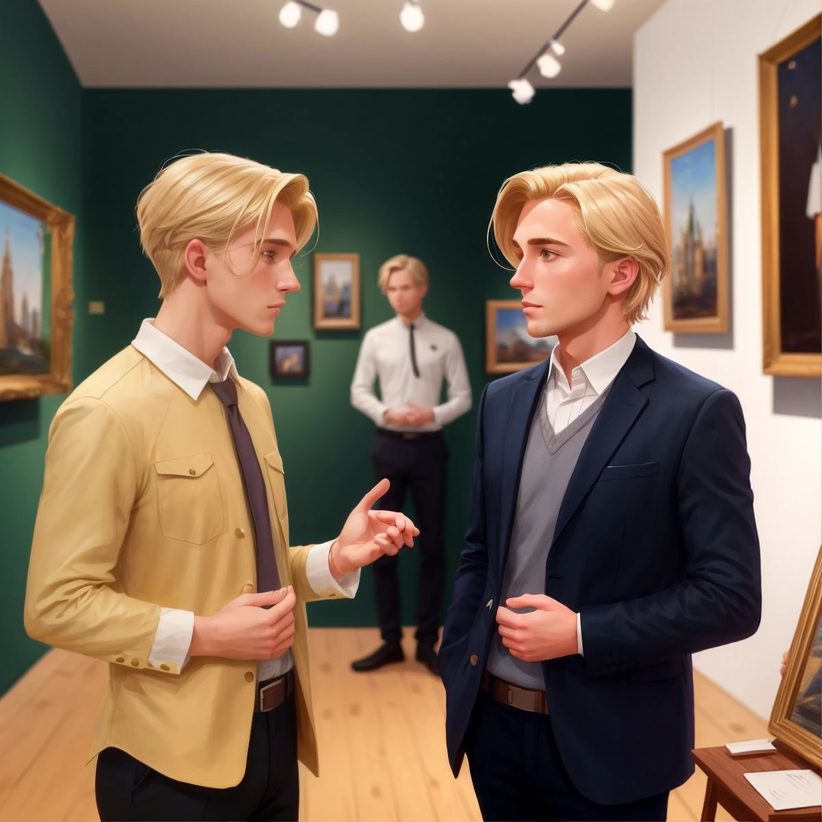 Stuff talking to a gallery worker