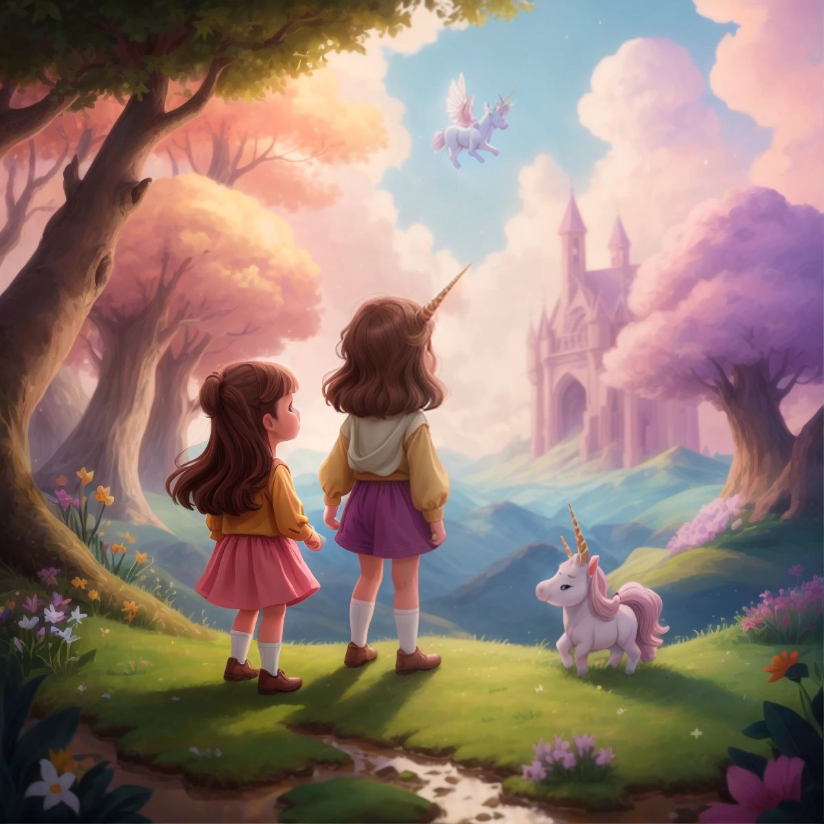 Twinkle, Mia, and Brylee exploring a new land