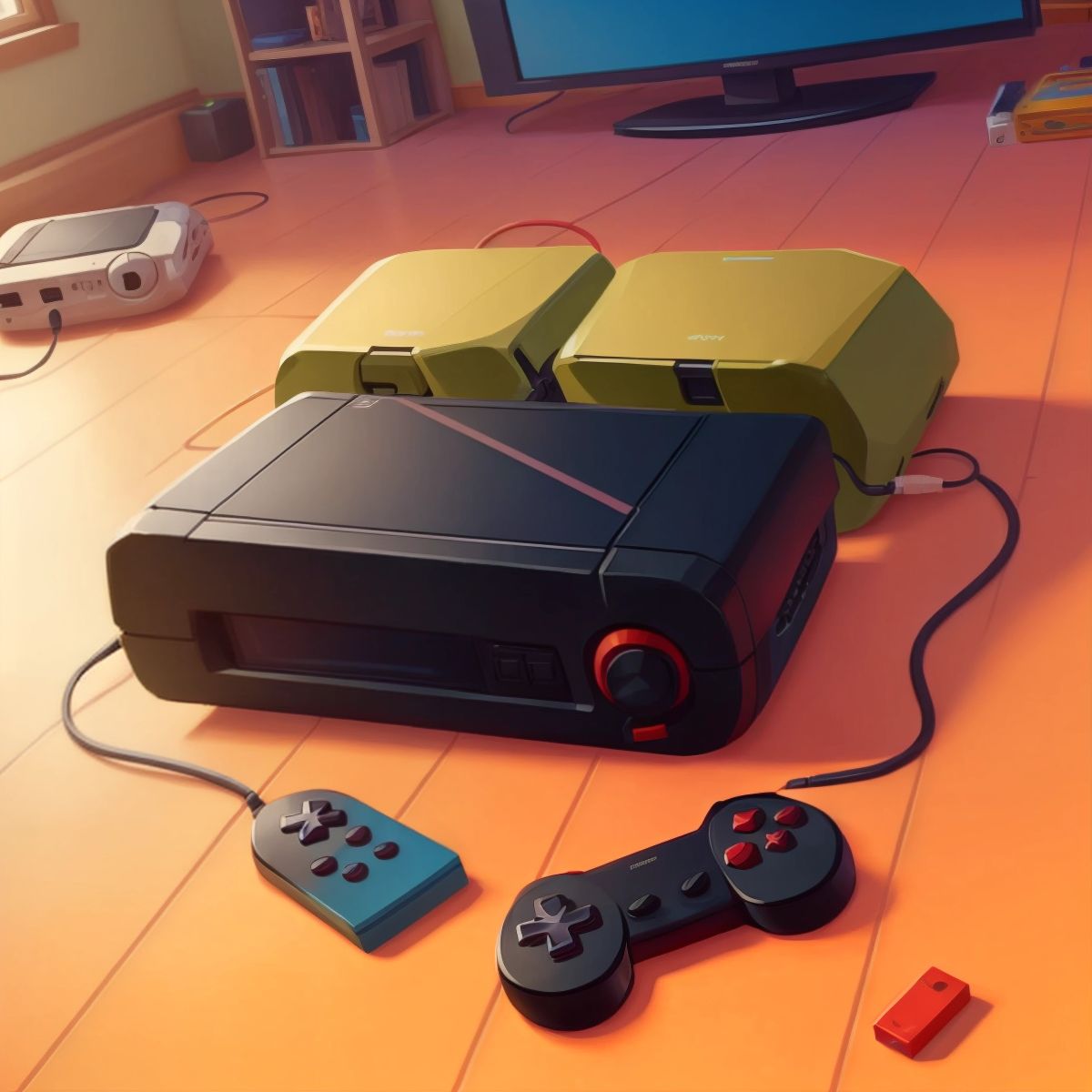 A broken video game console