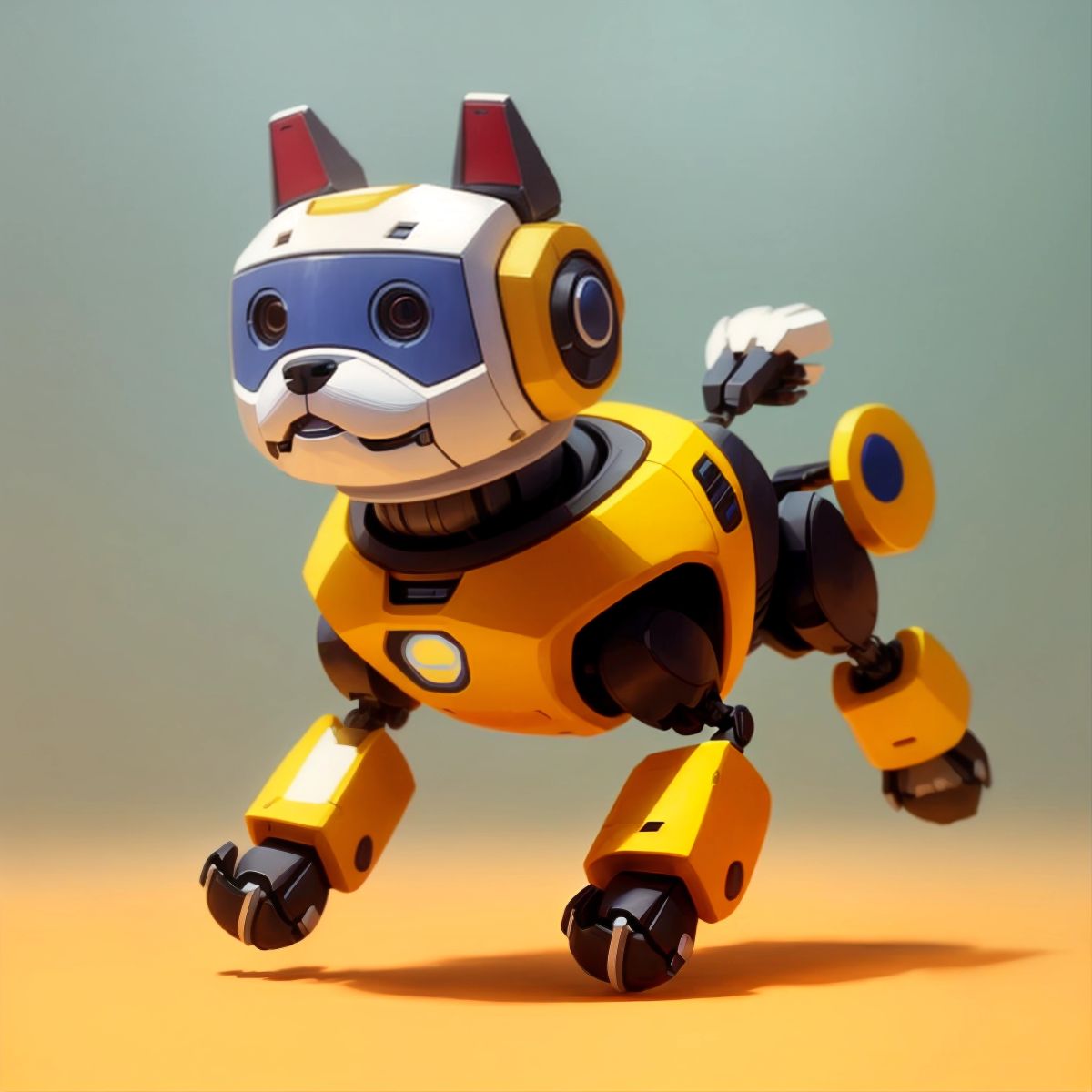 Jake the robot dog dancing gracefully