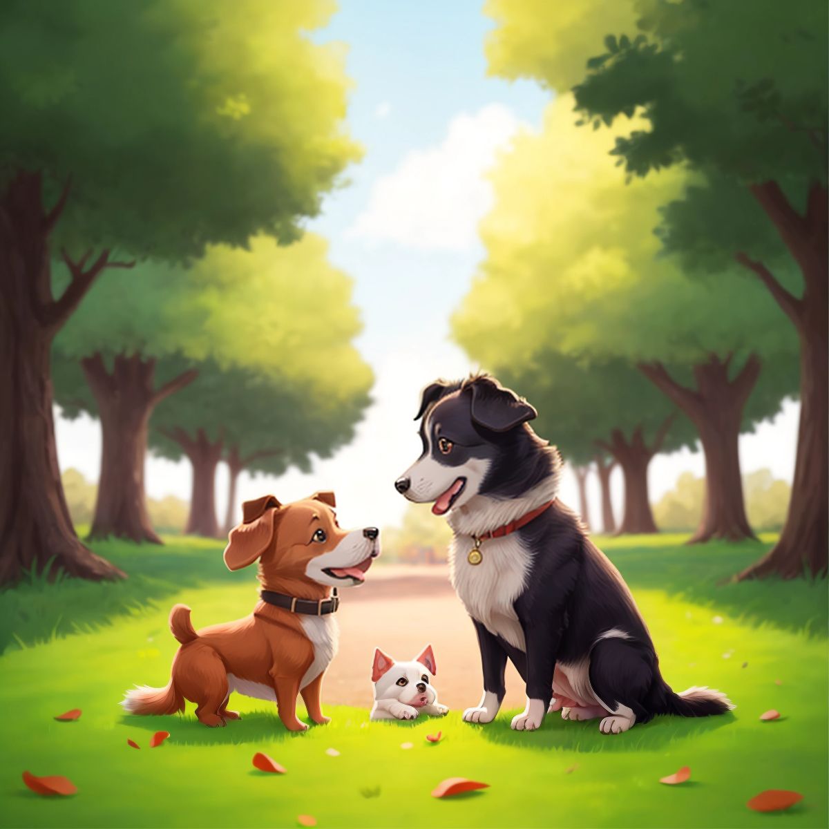 Lucy meeting another dog named Bob