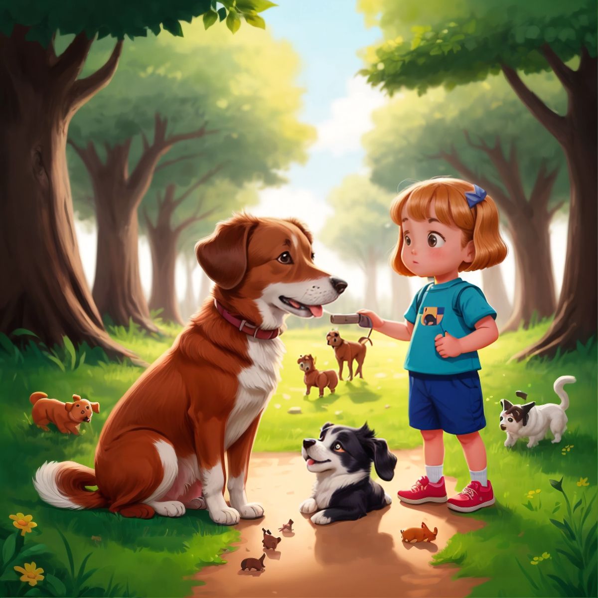 Lucy and Bob discovering other animals in the park that need their help