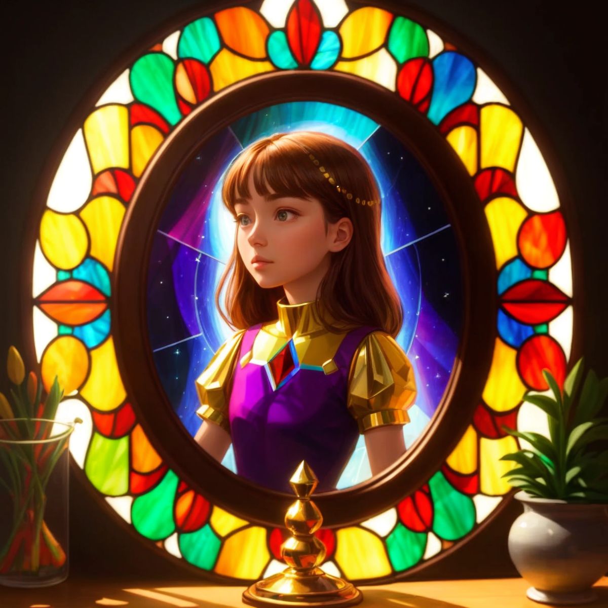 Mira transformed into a stunning stained glass mirror