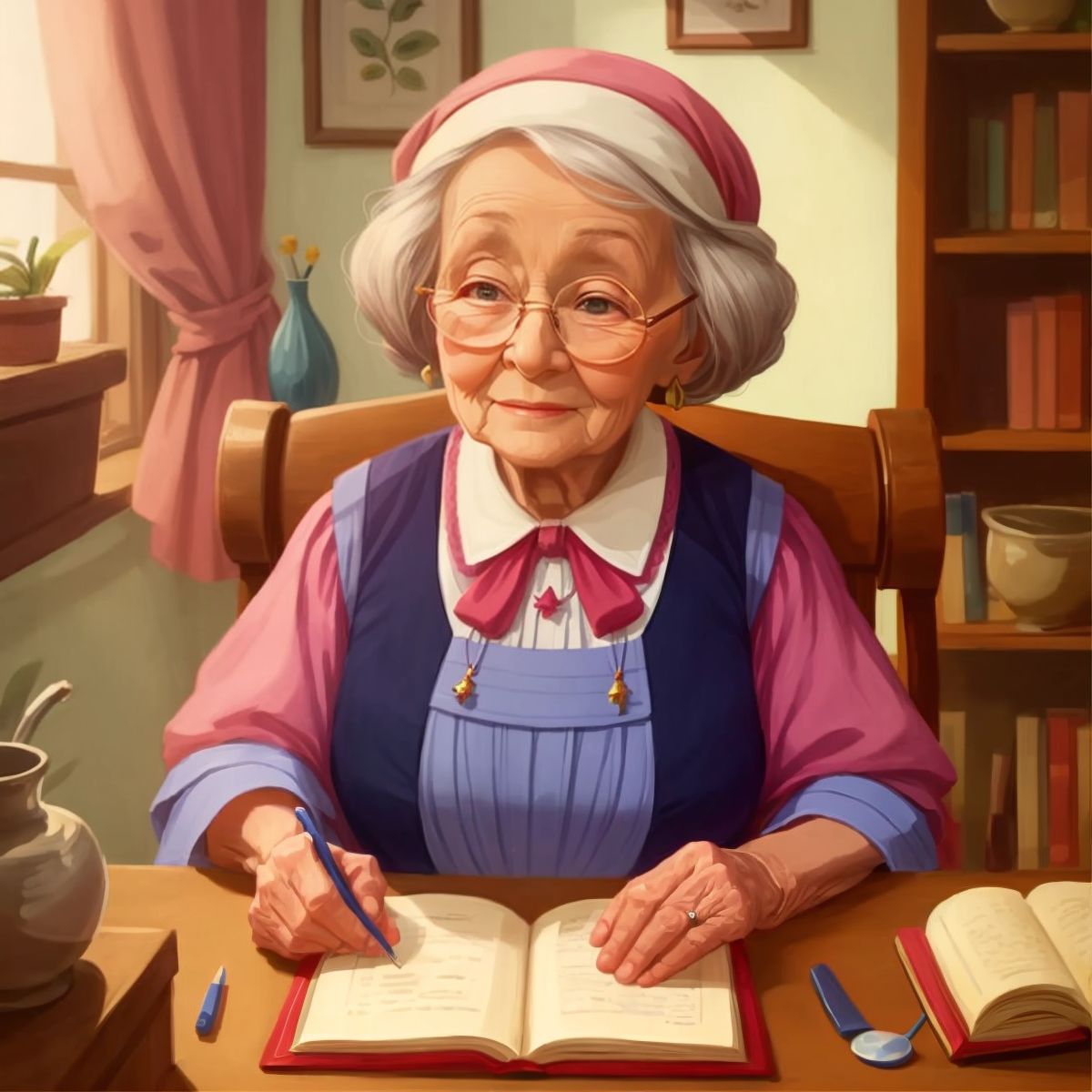 Mrs. Jenkins, a kind old woman