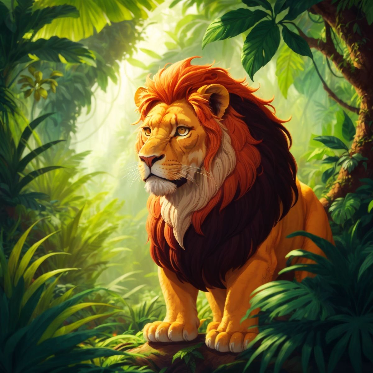 The jungle alive with the sound of Leo's unifying roar, the trees and plants vibrant and thriving.