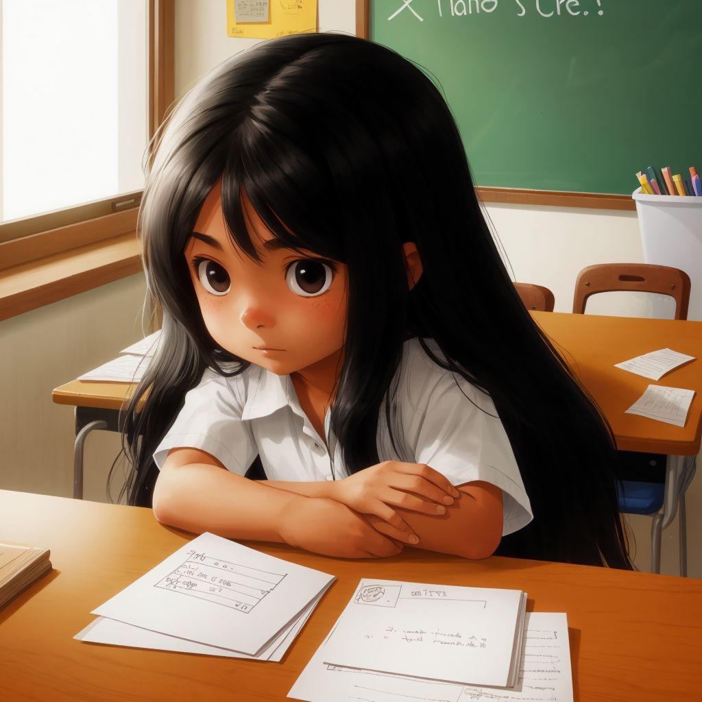 Sadie in Mr. C's empty classroom, leaving a note on his desk, her expression one of gratitude.