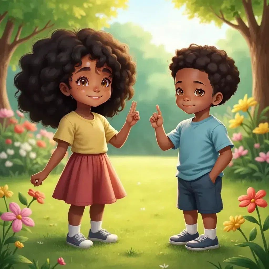 Rachel and Malik standing together, smiling and nodding at each other