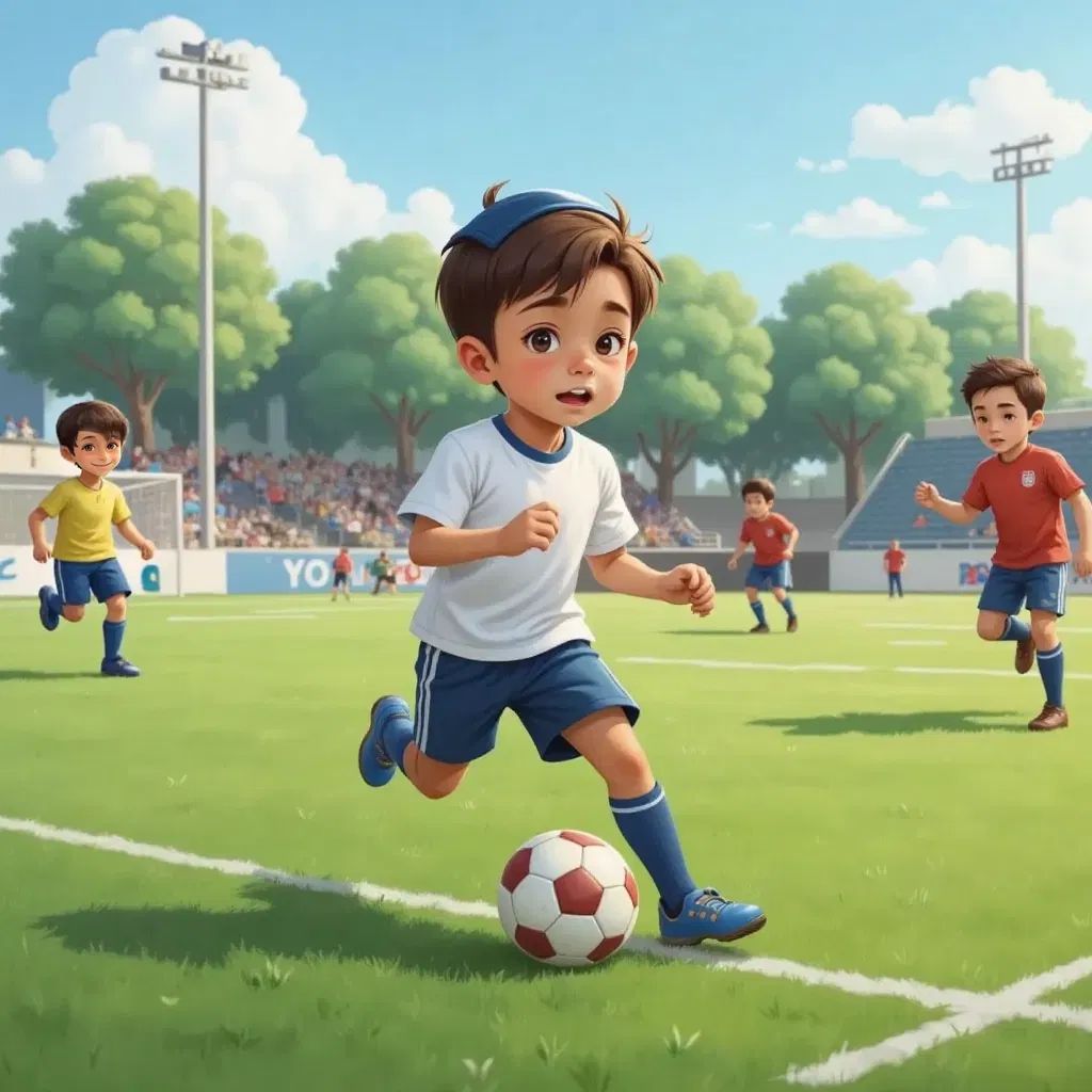 Odecha enthusiastically participating in a passing drill on a soccer field, while other players look on with intrigue.