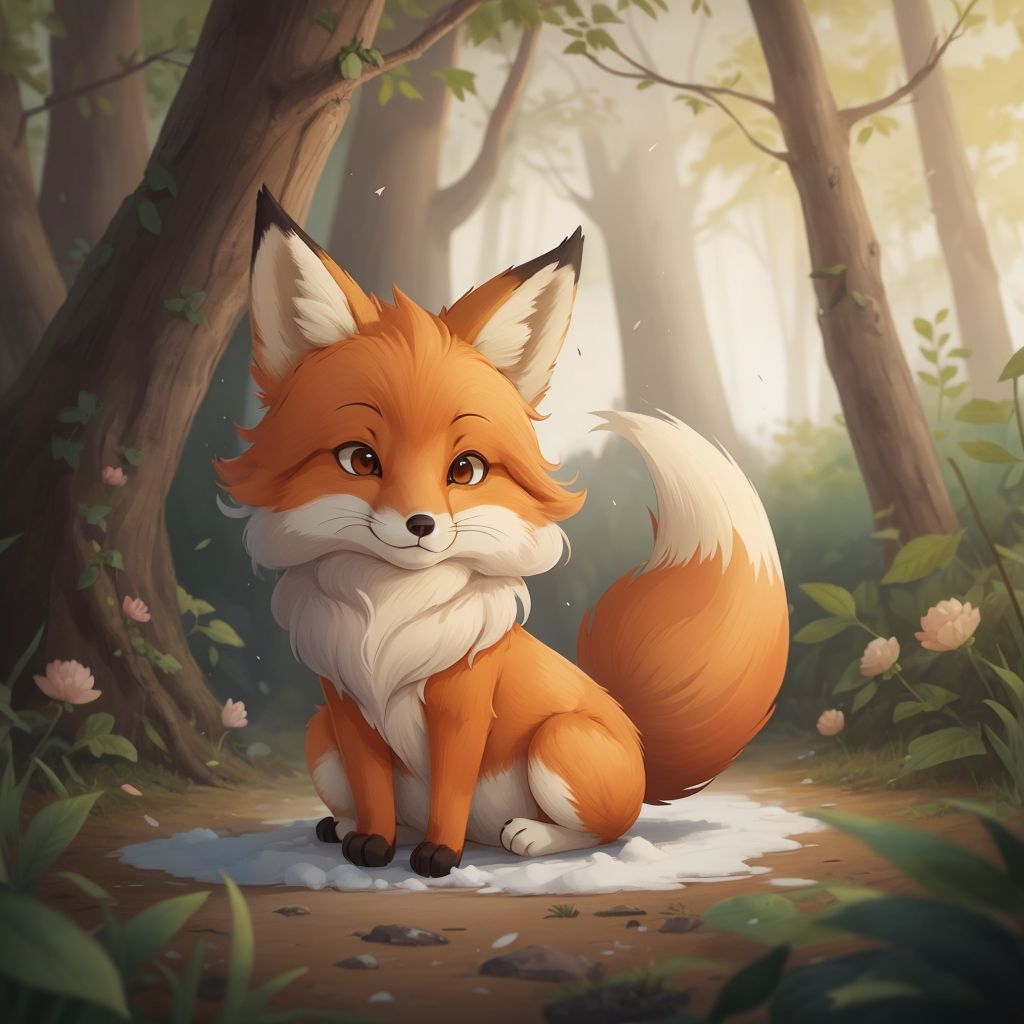 A beautiful fox with a fluffy tail suggesting a wish for everlasting friendship
