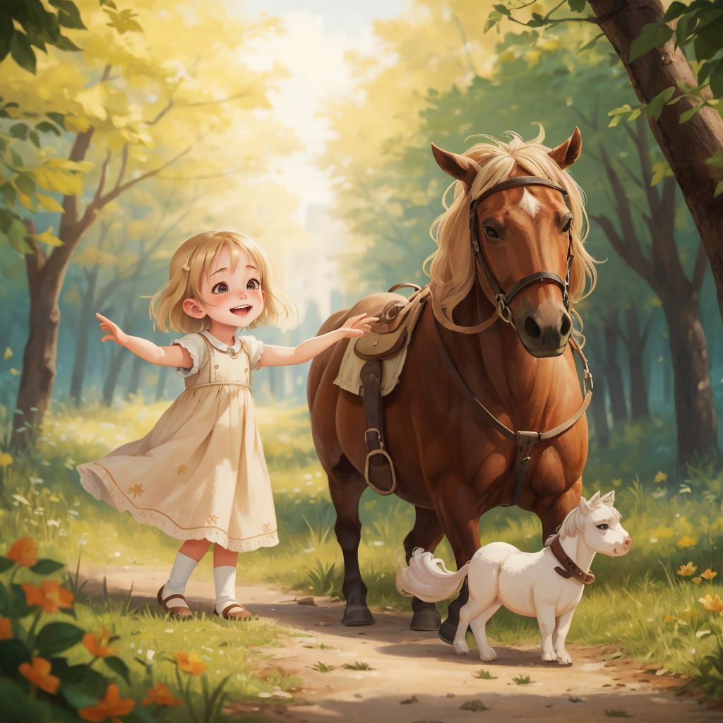 Ish clapping her hands in joy as Jesus rides on a colt.