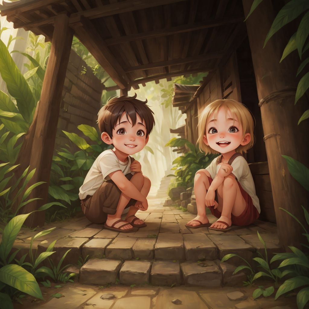 Osh and Ish feeling peaceful in a quiet temple.