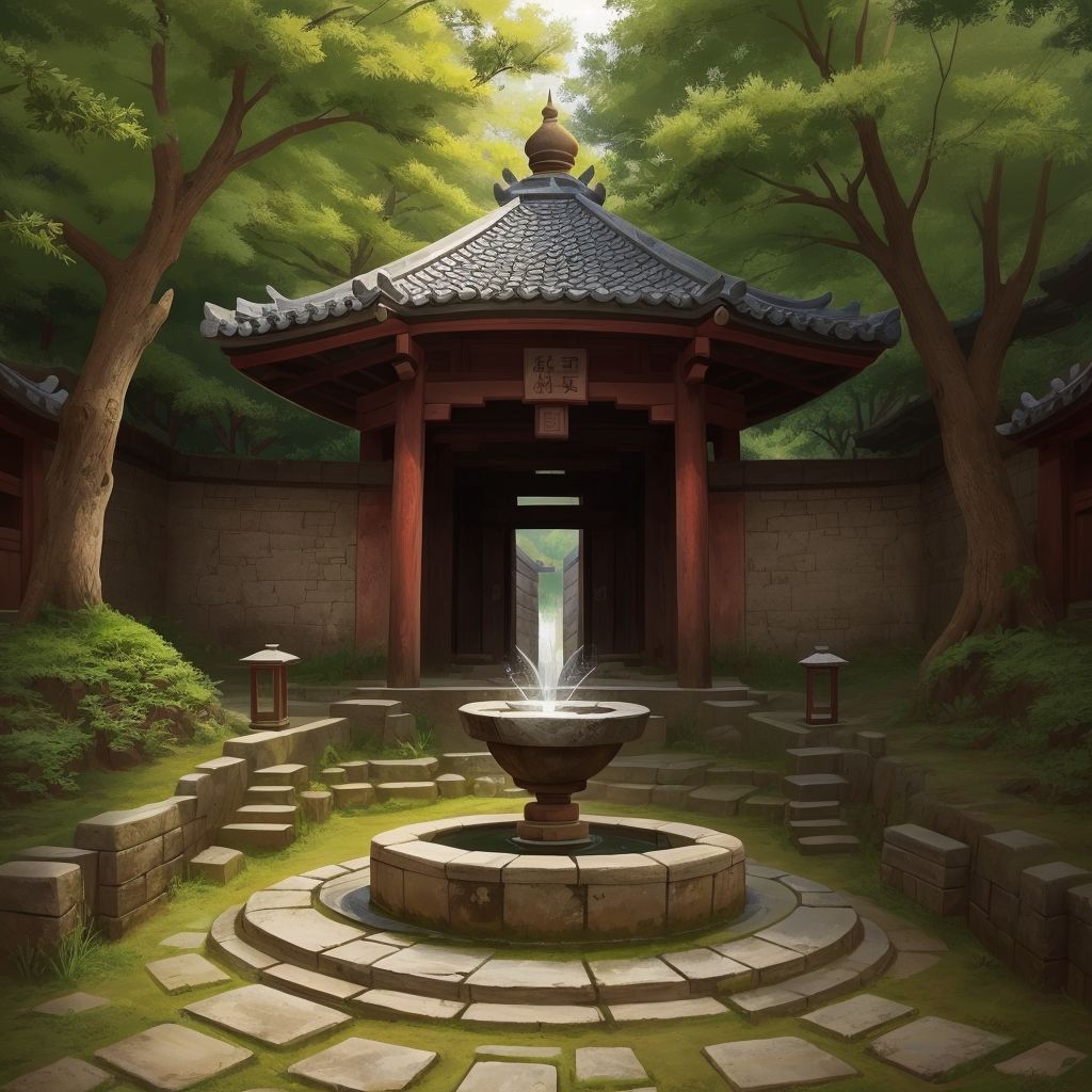The ancient well in 龍躍頭, with a sense of magical charm.