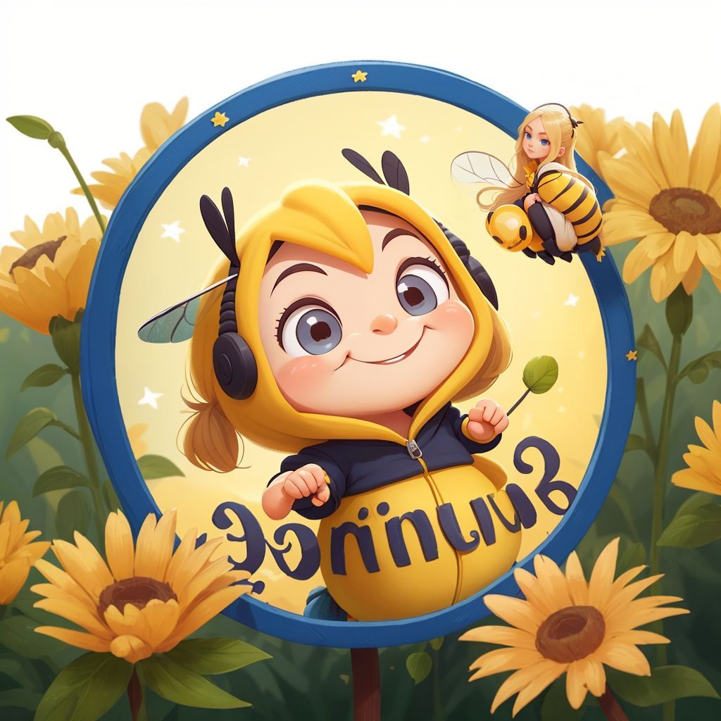 Little Bee smiling confidently, thinking of Mrs. B, ready to start a new adventure